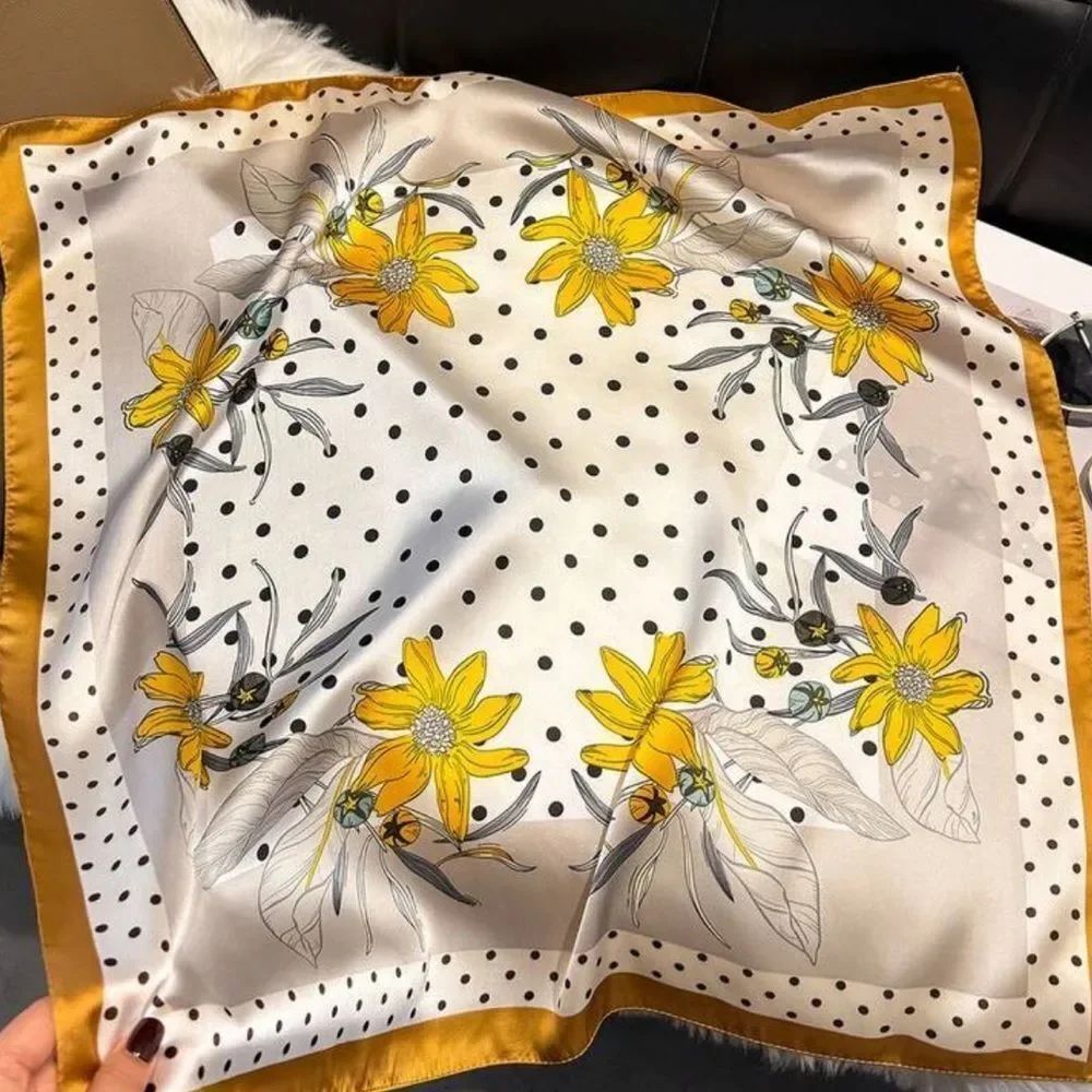 Yellow Floral Scarf S67